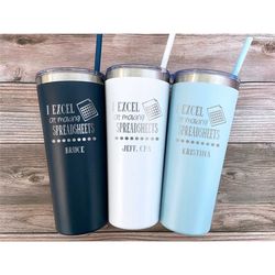 Accountant Gift, CPA Gift, Spreadsheet Tumbler, Tax Prep Cup, Admin Assistant Gift, Engineer Gifts, Nerd Gift, Bookkeepe