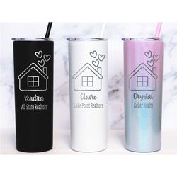 Realtor Gift for Her, Personalized Realtor Tumbler, Closing Gift for Realtor, Realtor Team Gift, Real Estate Agent Gift,