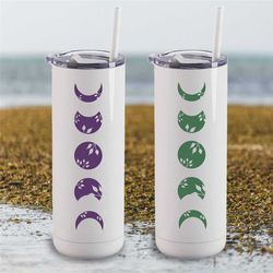 Personalized Colorful Moon Tumbler, Moon Phases, Moon Tumbler, Gifts For Her, Phases of the Moon, Moon Phase Cup, Lunar