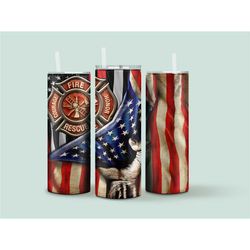 Firefighter Flag Tumbler Personalized, Firefighter Gifts For Men, Firefighter Tumbler Cup, Firefighter Gifts, Firefighte
