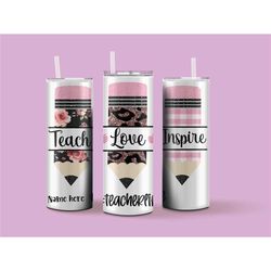 Teach love inspire teacher tumbler, Teacher Christmas Gift Personalized, personalized Teacher Tumbler, Teacher Appreciat