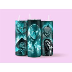 Halloween Personalized tumbler, tumbler with name, custom made cup, spooky tumbler, scary halloween cup, horror movie ch