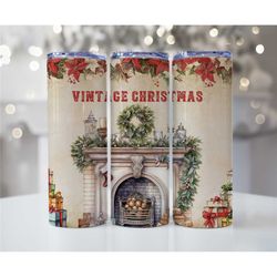 Retro-Inspired Vintage Christmas Tumblers for Festive Sipping Delight, Antique-Inspired Christmas Tumblers Collection