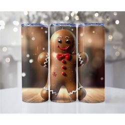 Gingerbread Man Tumbler - Gingerbread Man Gift - Christmas Cup - Christmas Tumbler - Christmas Gift - Teacher Gift - 20o