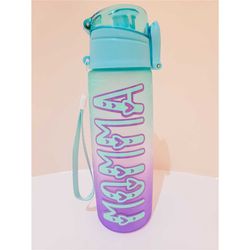 Personalized Water Bottle Teal and Purple