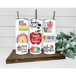 Teacher Tumbler /  Inspirational Drinkware / Plastic Straw  Tumbler /  Teacher Gift Drinkware / Unique Gift