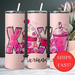 Custom XOXO Valentines Day Tumbler Gift For Her on Valentines Day Valentine Coffee Cup Valentine Cup Gift, Galentines Da
