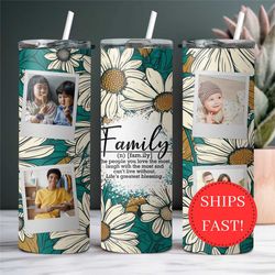 family photo tumbler gift for mom on mother's day gift from kids with personal photos, christmas gift for mom from child