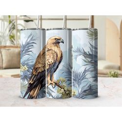 Golden Eagle 20 oz Tumbler with Lid Cup with Straw Skinny Tumbler Cup Birthday Gift for Her Gift for Him Christmas Gift