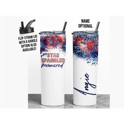 4th of July Tumblers, Star Spangled Hammered, Cups for Fourth of July Party, Personalized 4th of July Bachelorette Insul
