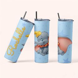 Dumbo Gift, Skinny Tumbler, Custom Dumbo Tumbler, Dumbo Cups, Personalized Dumbo Gifts, Custom Dumbo Cup