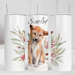 Personalised Skinny Tumbler - Dingo Pup