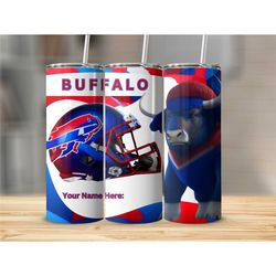 Bills Football Season AI Helmet Design Tumbler 20oz Tumbler Football Sports Team Tumbler Gift for Him Travel Cup AI Gene