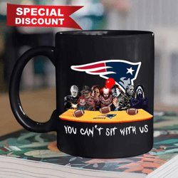 New England Patriots Horror Movies You Cant Sit With Us Halloween National Football League Mug