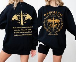 Basgiath War College 2-Sided Sweatshirt, Fourth Wing Shirt, Dragon Rider Shirt, Fourth Wing Hoodie