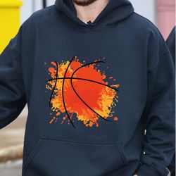 Basketball Ball Hoodies, Basketball Gift, Game Day Hoodies, Basketball Day, Basketball Game Day, Bas