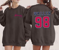 Braves 98 Sweatshirt, Wallen Sweater, Wallen 98 Braves Sweatshirt, Wallen Country Music Sweater, Wes