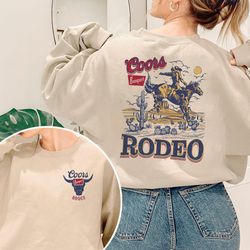 Coors Banquet Rodeo Shirt, Coors Sweatshirt, Country Western Sweatshirt, Retro Coors Cowboys Sweatsh