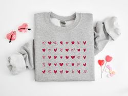 Cute Heart Shirt, Womens Valentines Day Sweatshirt, Valentine  Sweatshirt, Womens Valentines Day Shi