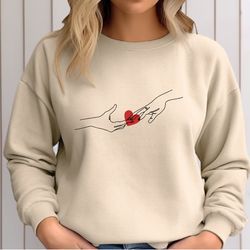 Hands with heart Shirt, Valentine Shirt, Valentines Day Gift,Love Sweatshirt,Gifts for Wife,Gifts fo