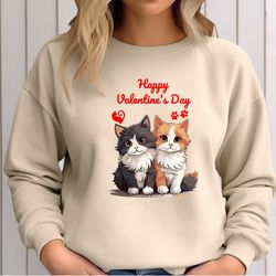 Happy Valentine Day Shirt, Love Cat Shirt, Valentines Day Gift,Love Sweatshirt,Gifts for Wife,Gifts