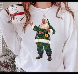 Retro Santa sweatshirt, Vintage holiday sweater