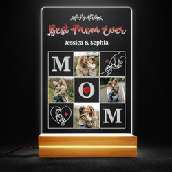 best mom ever custom photo personalized led night light, personalized gift, gift for lover