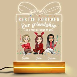 Friendship Is A True Blessing Personalized Led Night Light, Personalized Gift, Gift For Lover