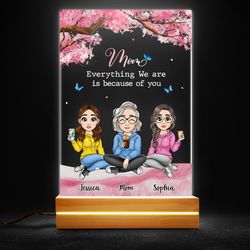 Mom Everything We Are Personalized LED Night Light, Personalized Gift, Gift For Lover