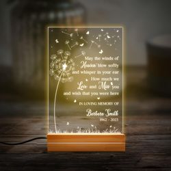 Personalized Memorial Night Light, Personalized Gift, Gift For Lover