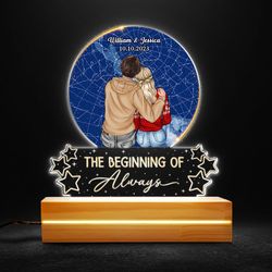 Star Map We Decided On Forever Personalized Led Night Light For Couple, Personalized Gift, Gift For Lover