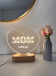 custom led name light, personalized gift for mom, light up sign
