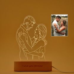 personalized photo lamp, photo engraving, custom lamp night light