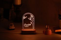 Personalized Name Night Light, Custom Led Lamp, Office Desk Name Plate