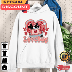 Love Bug Valentines Mickey Minnie Friends Disney Valentines Sweatshirt, Gift For Her, Gift For Him, Lover Gift