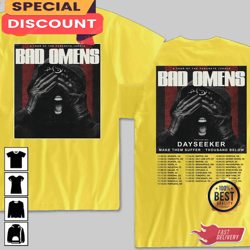 Bad Omens Tour Of The Concrete Jungle Tour 2023 Music Festival T-Shirt, Gift For Fan, Music Tour Shirt