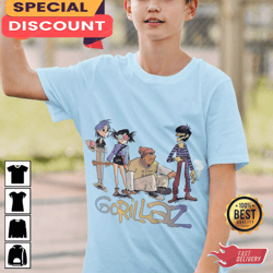 Gorillaz Band Gorillaz British Virtual Band Vintage T-Shirt, Gift For Fan, Music Tour Shirt