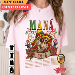 Mana Band Mexico Lindo Y Querido Concert 2023 Skeleton Unisex Tee Shirt, Gift For Fan, Music Tour Shirt