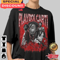 Playboi Carti Rap Hip Hop 90s Vintage Graphic T-Shirt, Gift For Fan, Music Tour Shirt