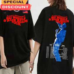 Russell Dickerson 2023 Big Wheels And Back Roads Tour T-shirt, Gift For Fan, Music Tour Shirt