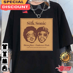 Silk Sonic Bruno Mars and Anderson Paak Unisex Vintage T-Shirt, Gift For Fan, Music Tour Shirt