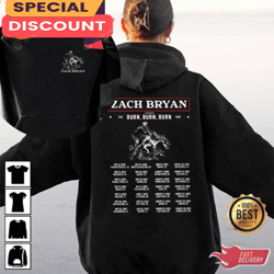 The Burn Burn Burn Tour 2023 Zach Bryan Concert Western Wear Cowboy Sweatshirt, Gift For Fan, Music Tour Shirt