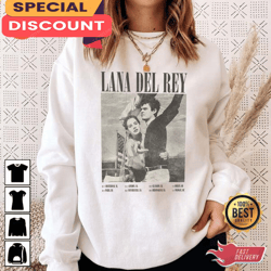 Vintage Lana Del Rey Albums Retro Couple Sweatshirt, Gift For Fan, Music Tour Shirt