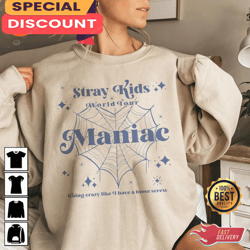Vintage Stray Kids Maniac World Tour T-Shirt Design, Gift For Fan, Music Tour Shirt