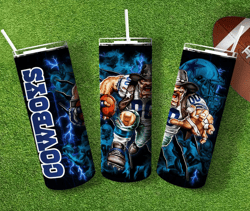 Cowboys American Football Skinny Tumbler, Football Mascot Tumbler, Gift For Super Bowl Fan