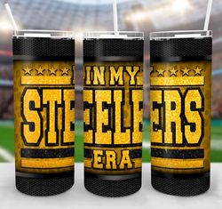Steelers American Football Skinny Tumbler, Football Mascot Tumbler, Gift For Super Bowl Fan