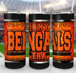 In My Bengals Era American Football Skinny Tumbler, Football Mascot Tumbler, Gift For Super Bowl Fan