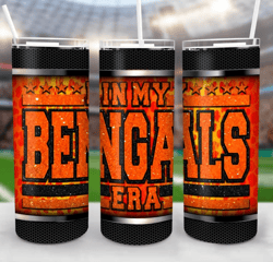 In My Bengals Era Skinny Tumbler, Football Mascot Tumbler, Gift For Super Bowl Fan