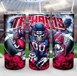 Texans  Skinny Tumbler, Football Mascot Tumbler, Gift For Super Bowl Fanans