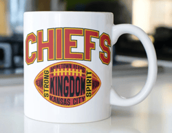 KC Chiefs Kingdom Mug stating Chiefs Kingdom Hometown Heros Team work Strong Spirit
